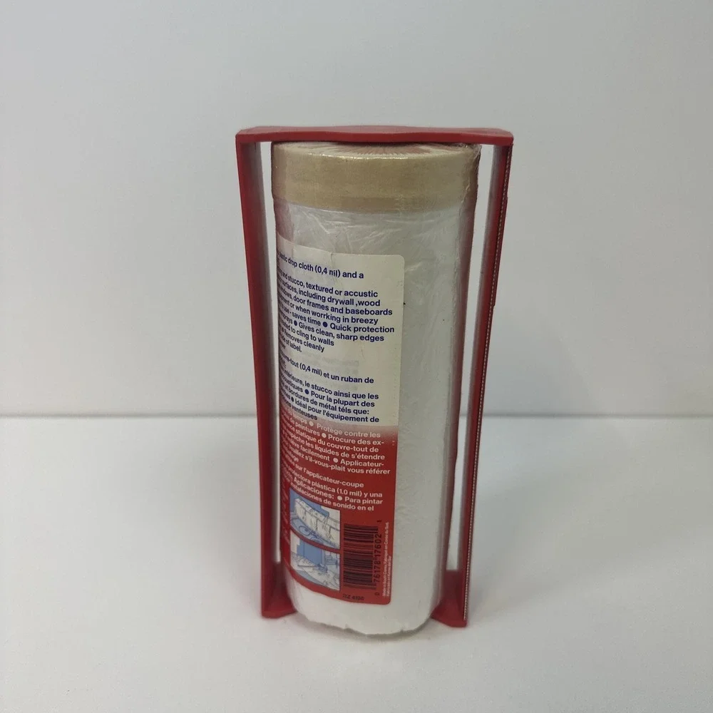 Tesa Easy Cover, Painters Plastic with Tape Adhesive 33m x 1.4m(108ft x 4.6ft)